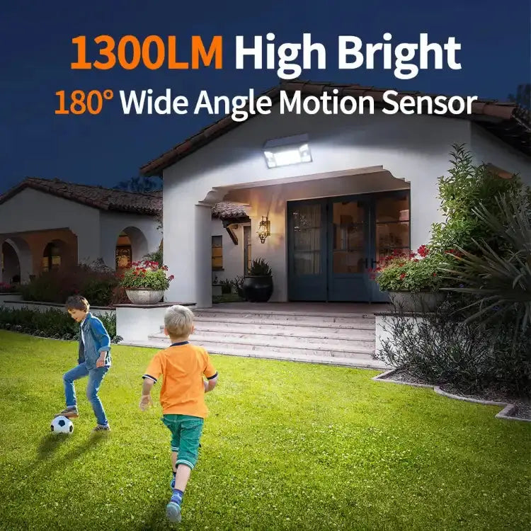 1300lm Solar Flood Light with 180 Degree Motion Sensor