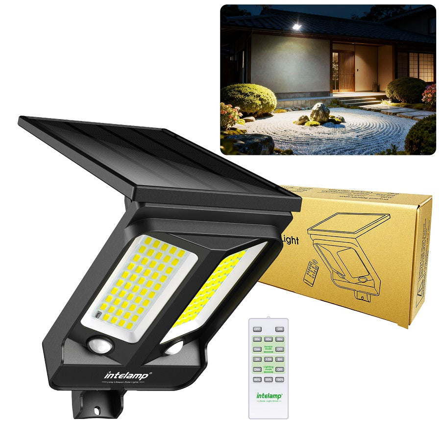 intelamp Solar Security Light | 1200LM Dual-Sensor System