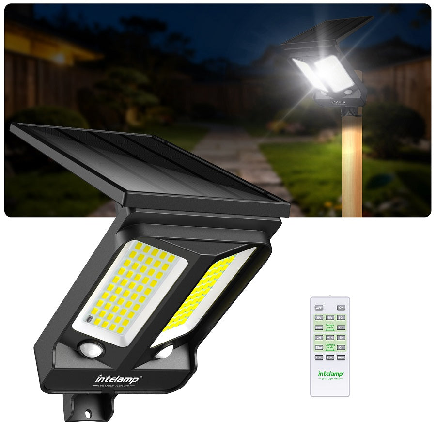 intelamp Solar Security Light | 1200LM Dual-Sensor System
