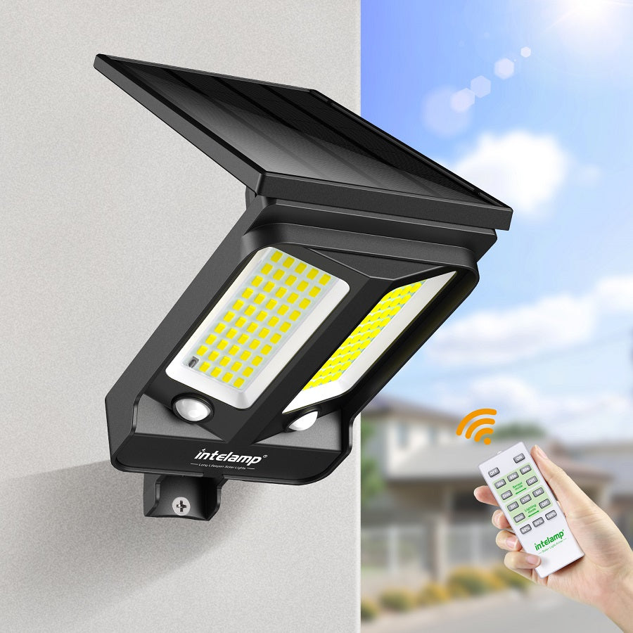 intelamp Solar Security Light | 1200LM Dual-Sensor System