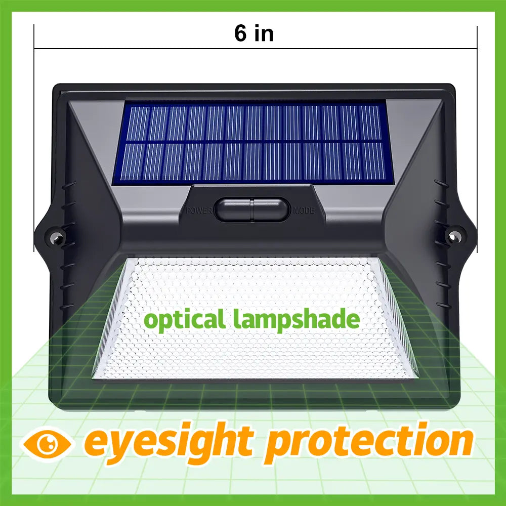 6 Inch Solar Wall Light with Optical Lampshade