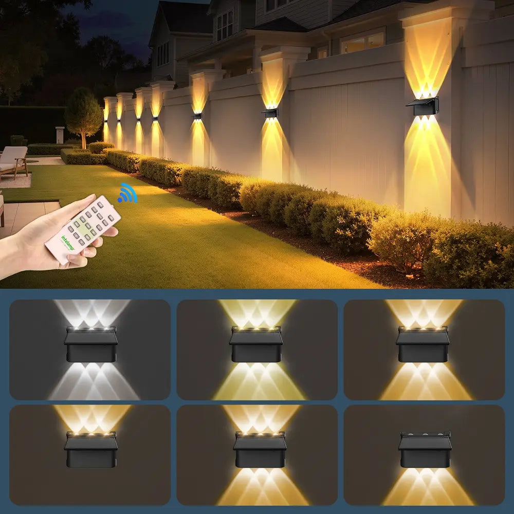 Easily adjust the lighting direction to up light, down light, or both using the included remote control.