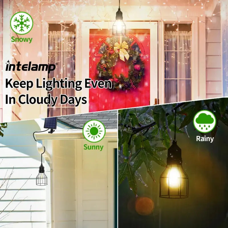All weather waterproof solar pendant light