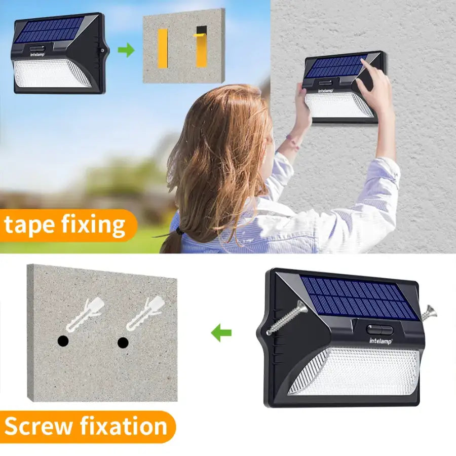 Easy to Install Solar Fence Lights with Tape or Screws