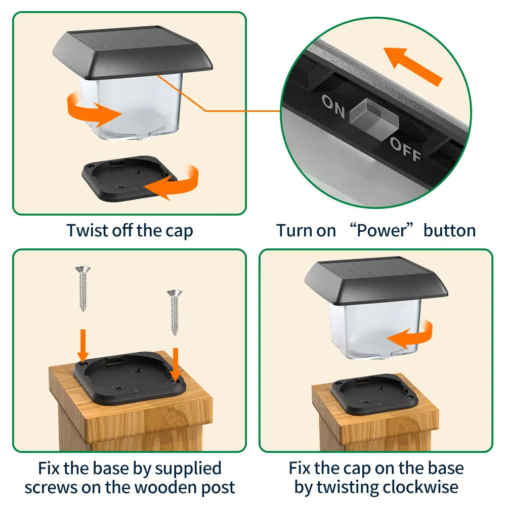 How to Install Solar Post Cap Lights