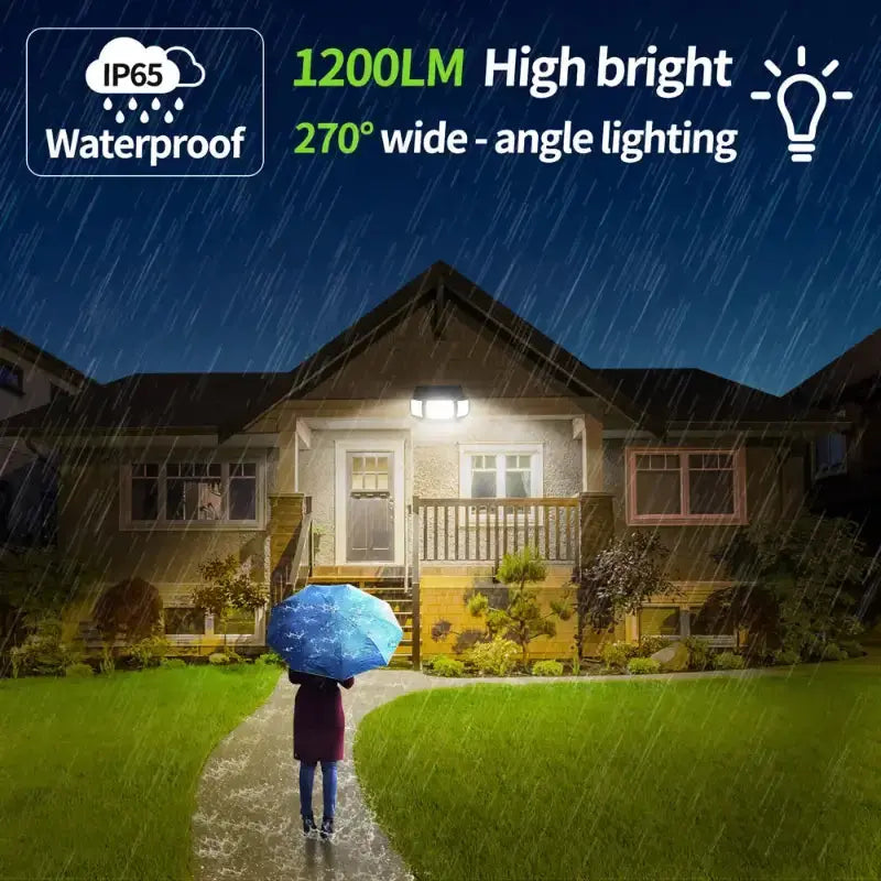 IP65 Waterproof 1200lm Wide Angle Solar Flood Light
