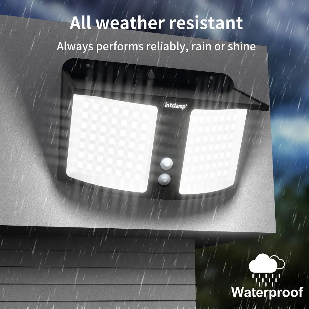 IP65 high-performance waterproof solar light designed to withstand heavy rain and extreme weather conditions.
