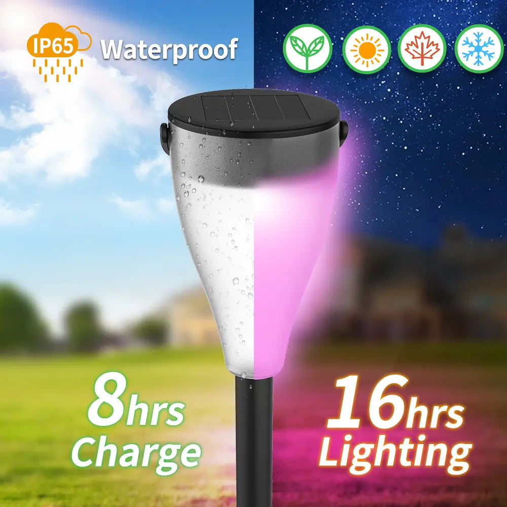 IP65 Waterproof Solar Lights with 16 Hour Runtime