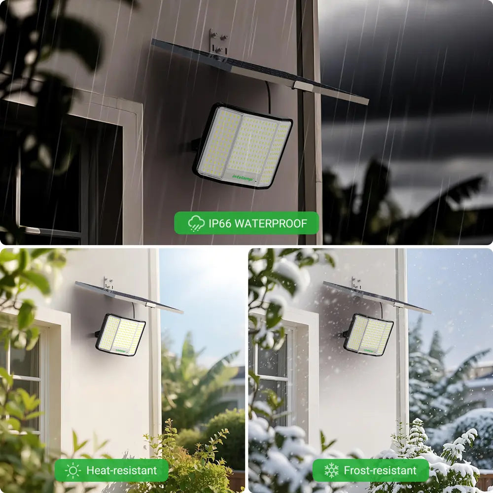 intelamp 20000mAh/2000LM Solar Flood Lights - All-Night Power