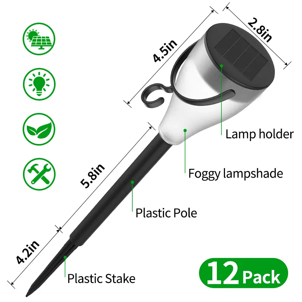 Solar Torch Light Dimensions and Specifications