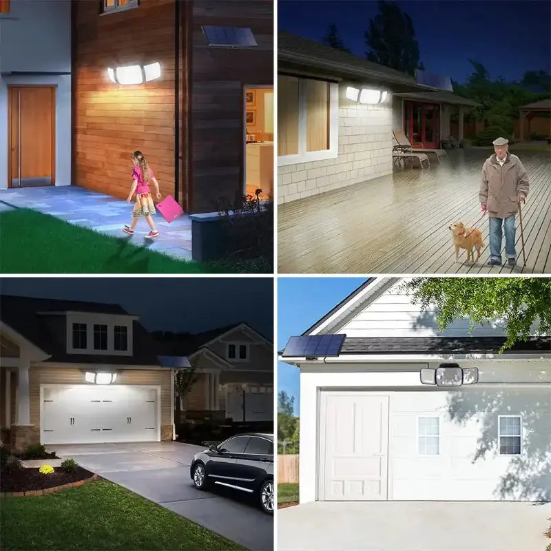 Versatile Solar Security Light for Garage and Driveway