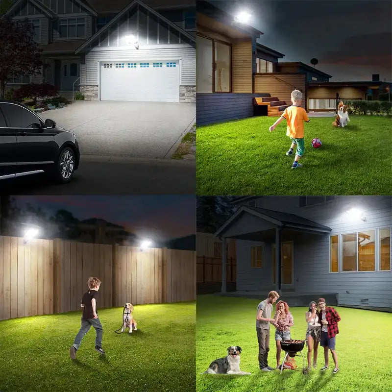 Versatile Solar Security Light for Garage Yard and Fence
