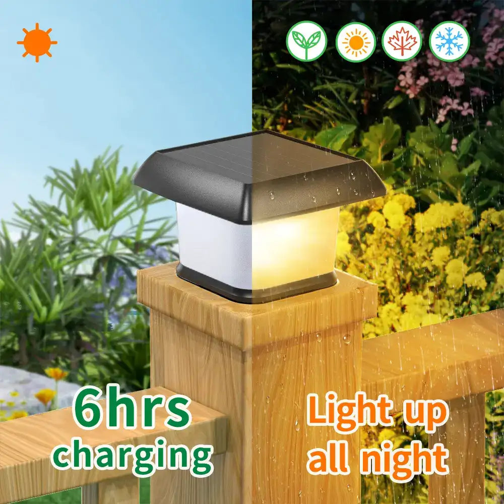 Waterproof Dusk to Dawn Solar Post Light