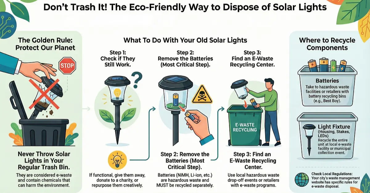 how to dispose of solar lights