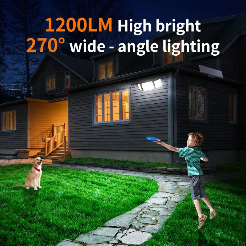 1200lm Bright Solar Flood Light with 270 Degree 