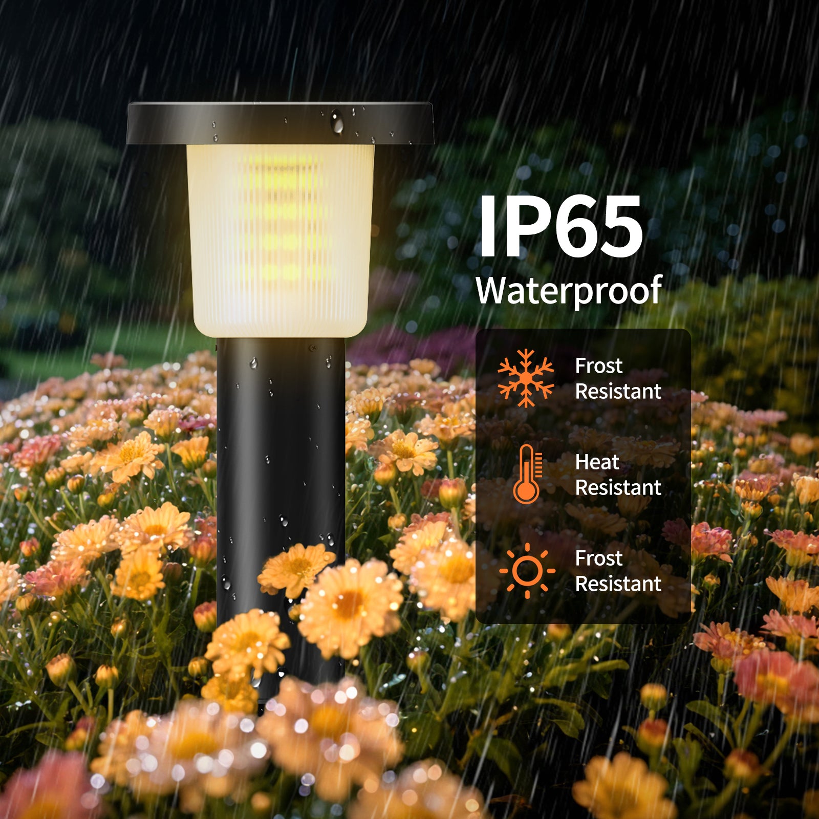 intelamp Three color Temperature Outdoor Solar Garden Light