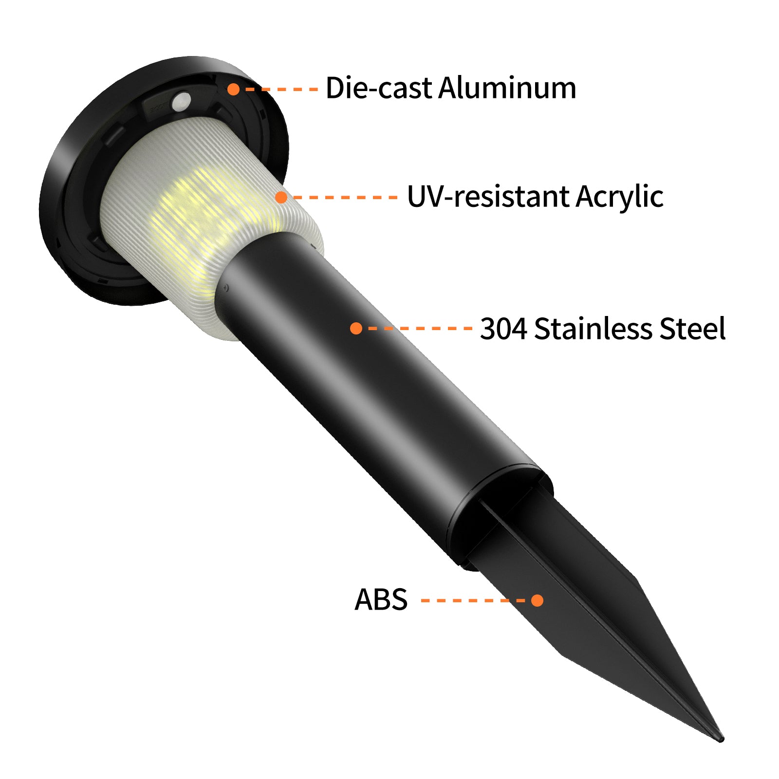 intelamp Three color Temperature Outdoor Solar Garden Light