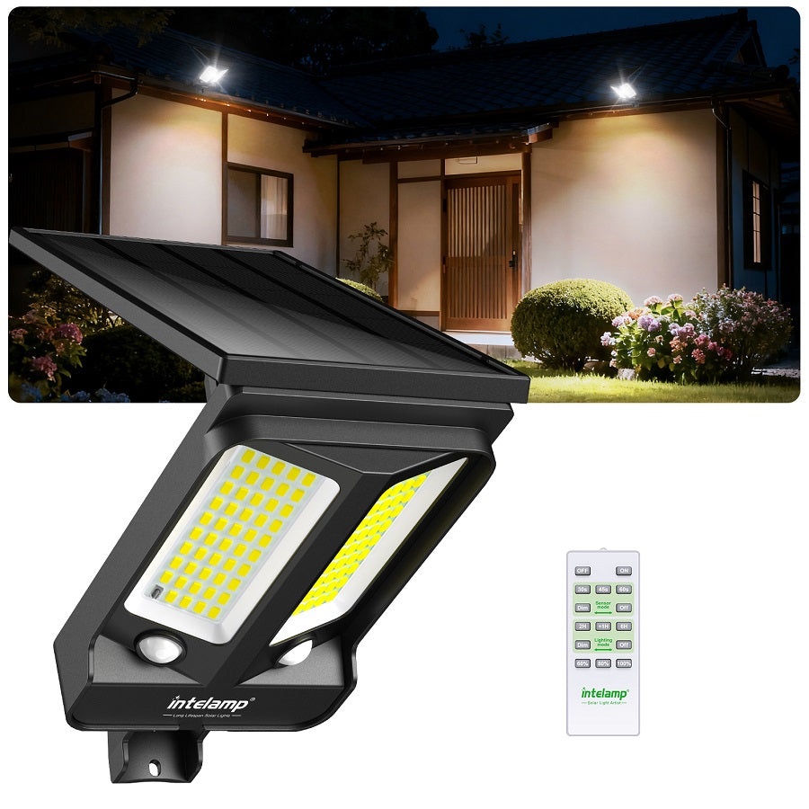 intelamp Solar Security Light | 1200LM Dual-Sensor System