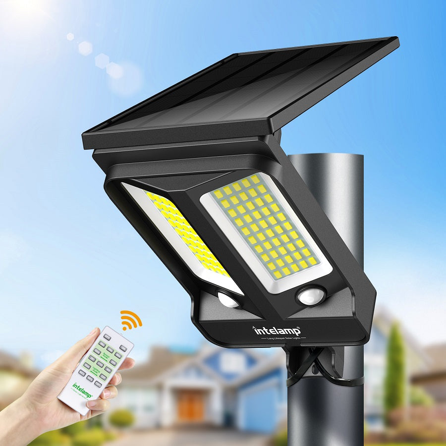 intelamp Solar Security Light | 1200LM Dual-Sensor System