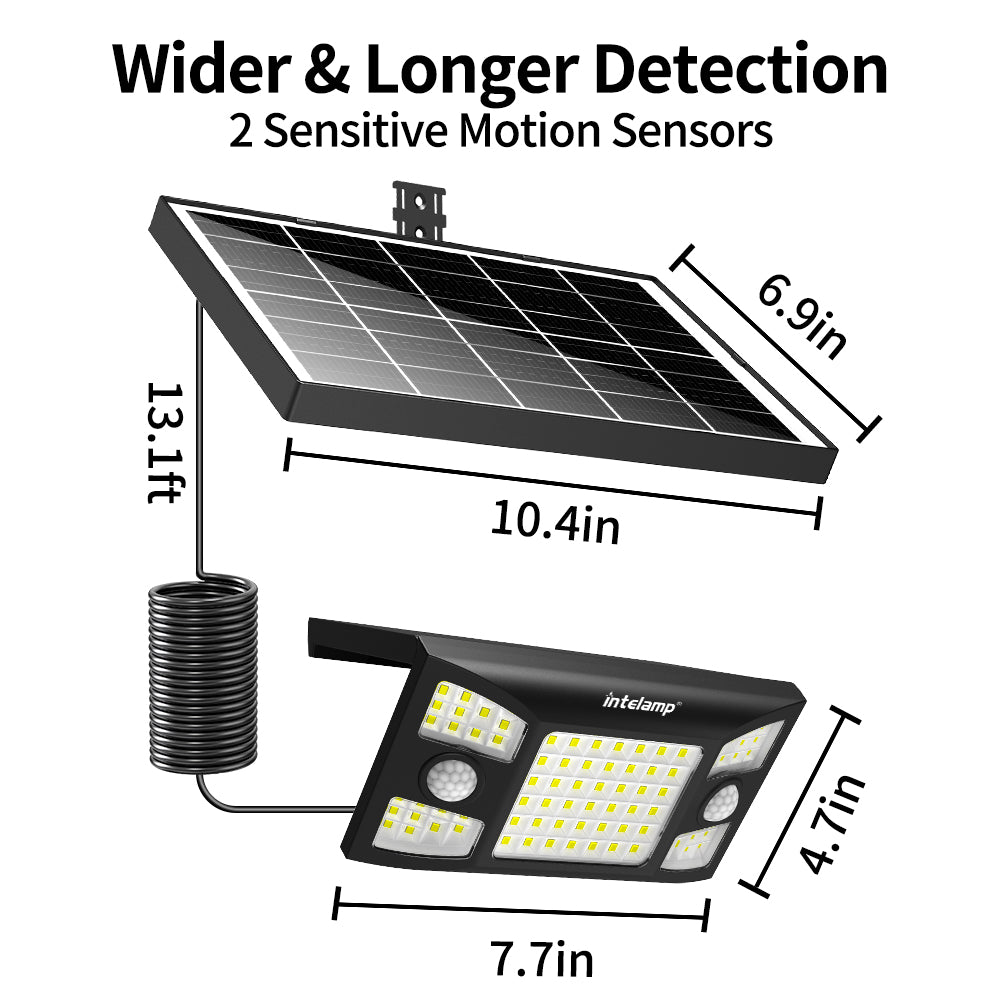 intelamp solar wall light with 4M cable 8W/8000mAh Battery 2000LM