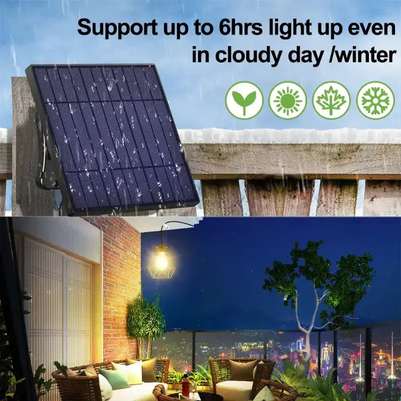 All Weather Solar Pendant Light for Balcony