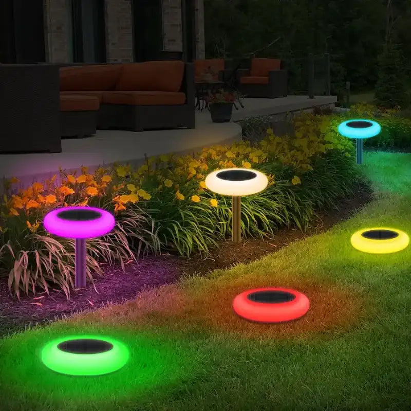 Decorative Solar Garden Disc Lights for Patio