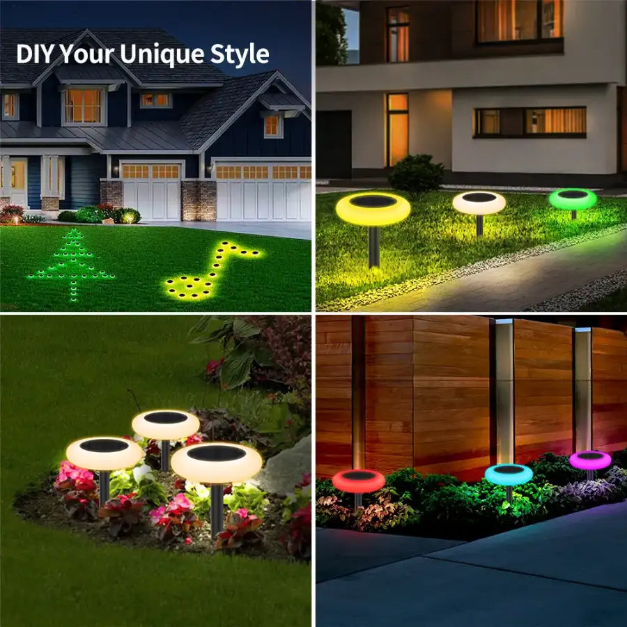 DIY Solar Landscape Disc Lights for Yard Art