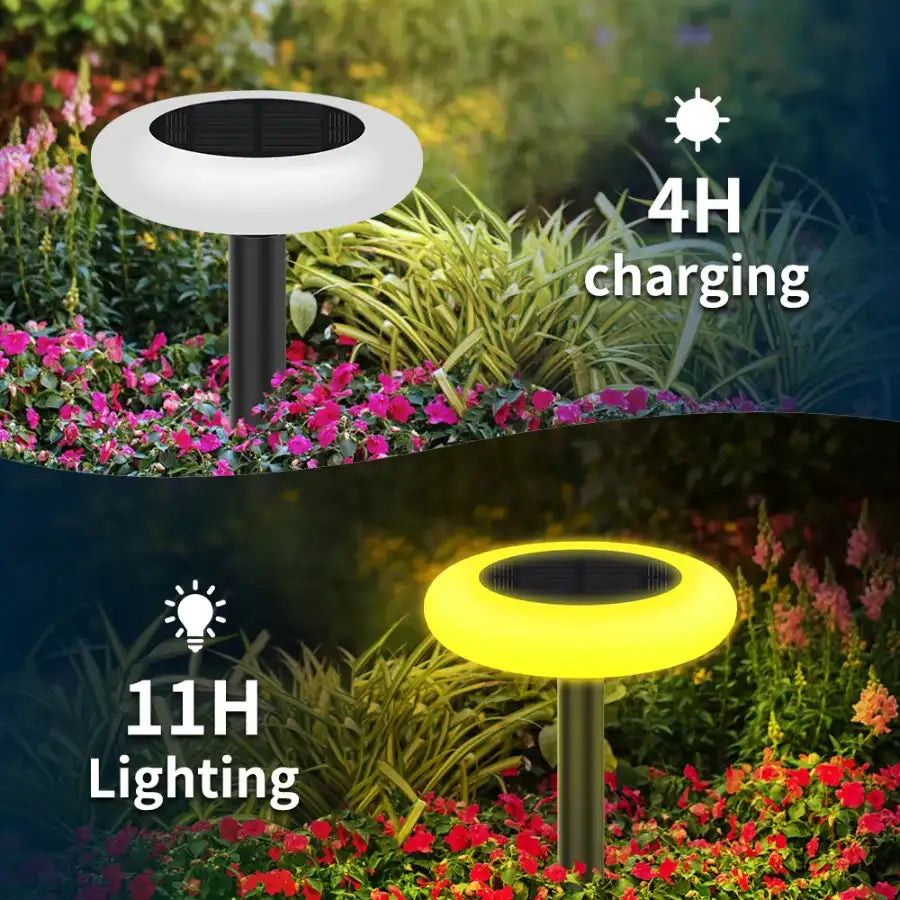 Fast Charging Solar Disc Light with 11 Hour Runtime