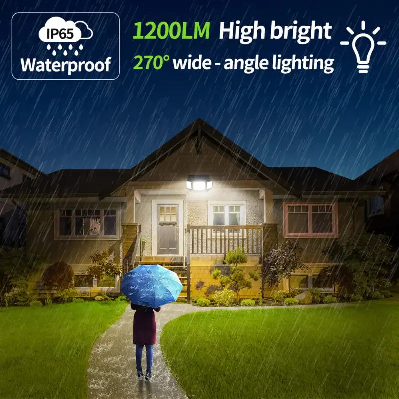 IP65 Waterproof 1200lm Wide Angle Solar Flood Light