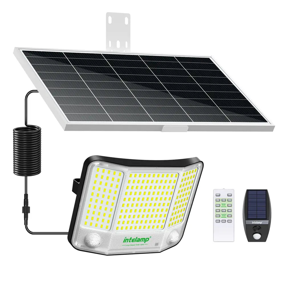 Linkable Solar Flood Light with Remote and Separate Sensor