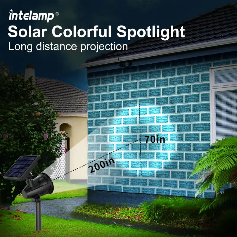 Long distance projection solar colorful spotlight