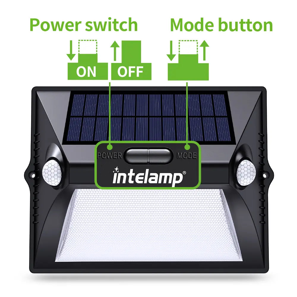 Solar Fence Light Power and Mode Buttons
