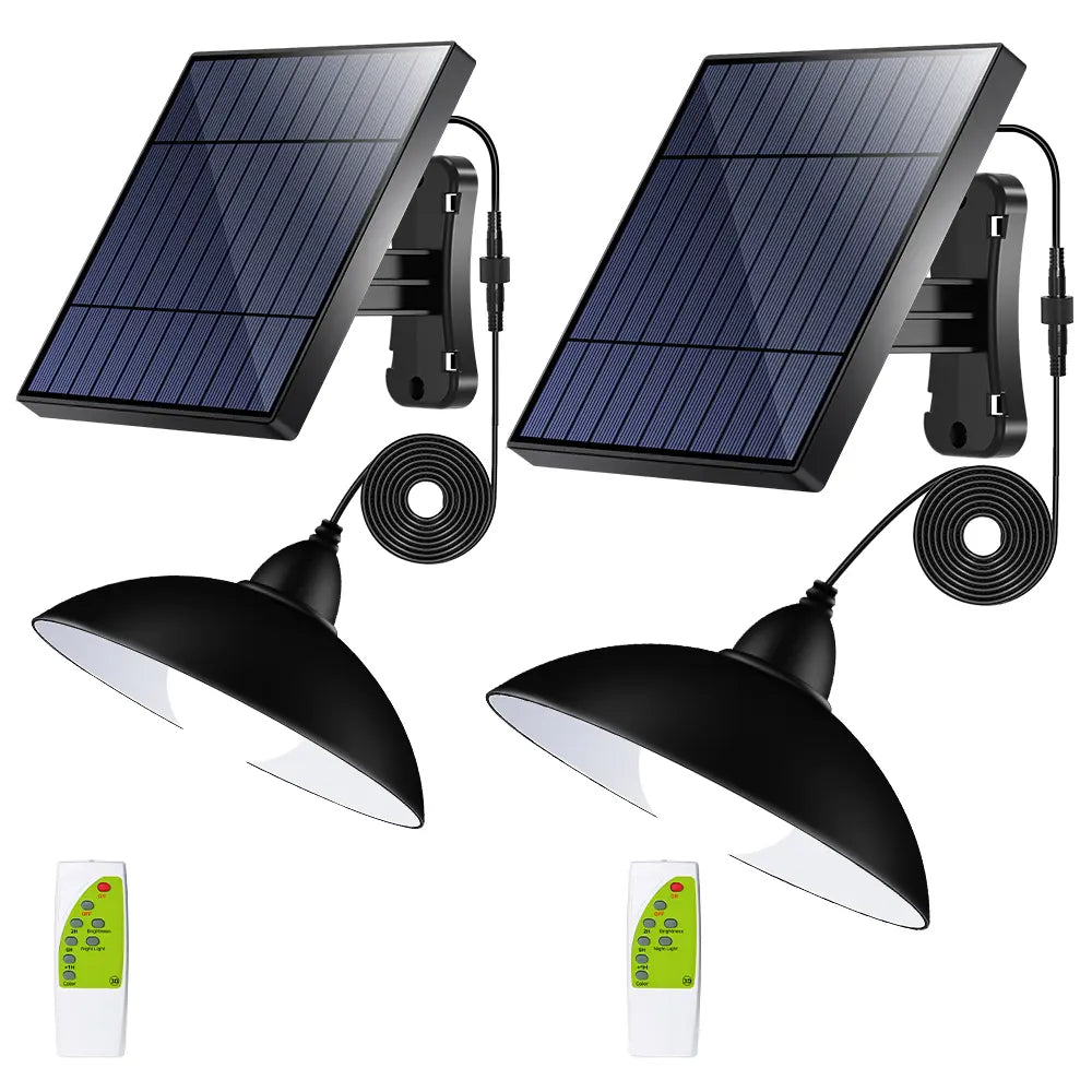 intelamp Solar Pendant Lights Indoor/Outdoor with 3 Brightness and Remote - intelamp