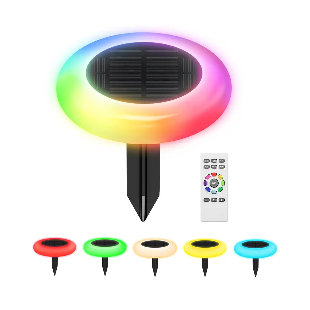 Solar Powered Disc Light with Multiple Color Options