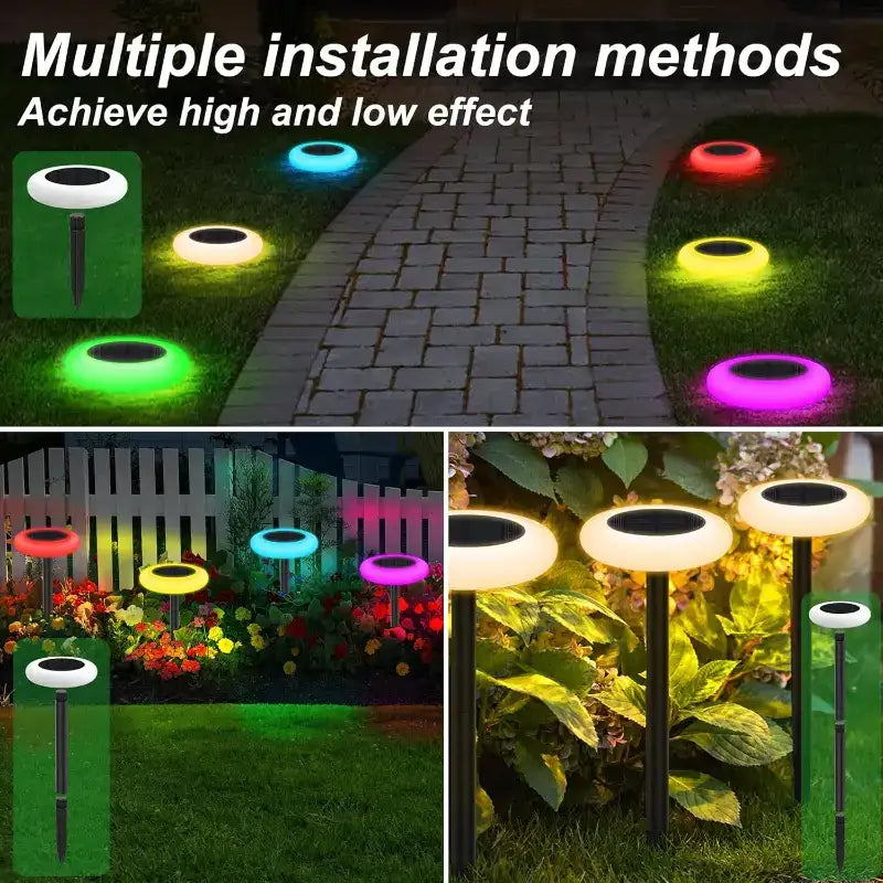 Versatile Installation Solar Pathway Lights for Garden and Lawn