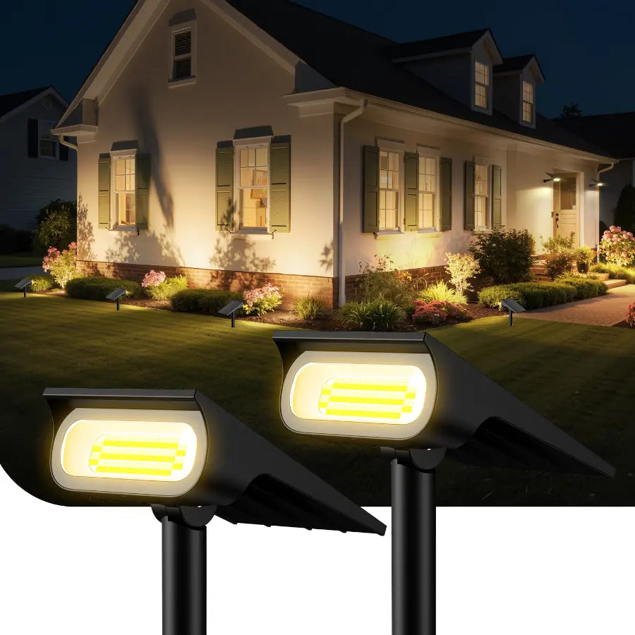 Warm White Solar Landscape Lights for House Exterior