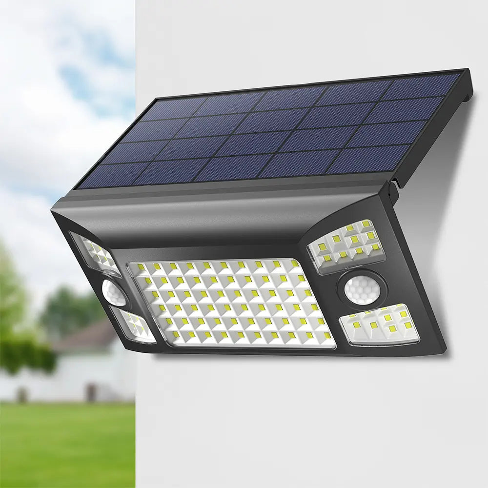 Wide Angle Solar Security Light Mounted on Wall